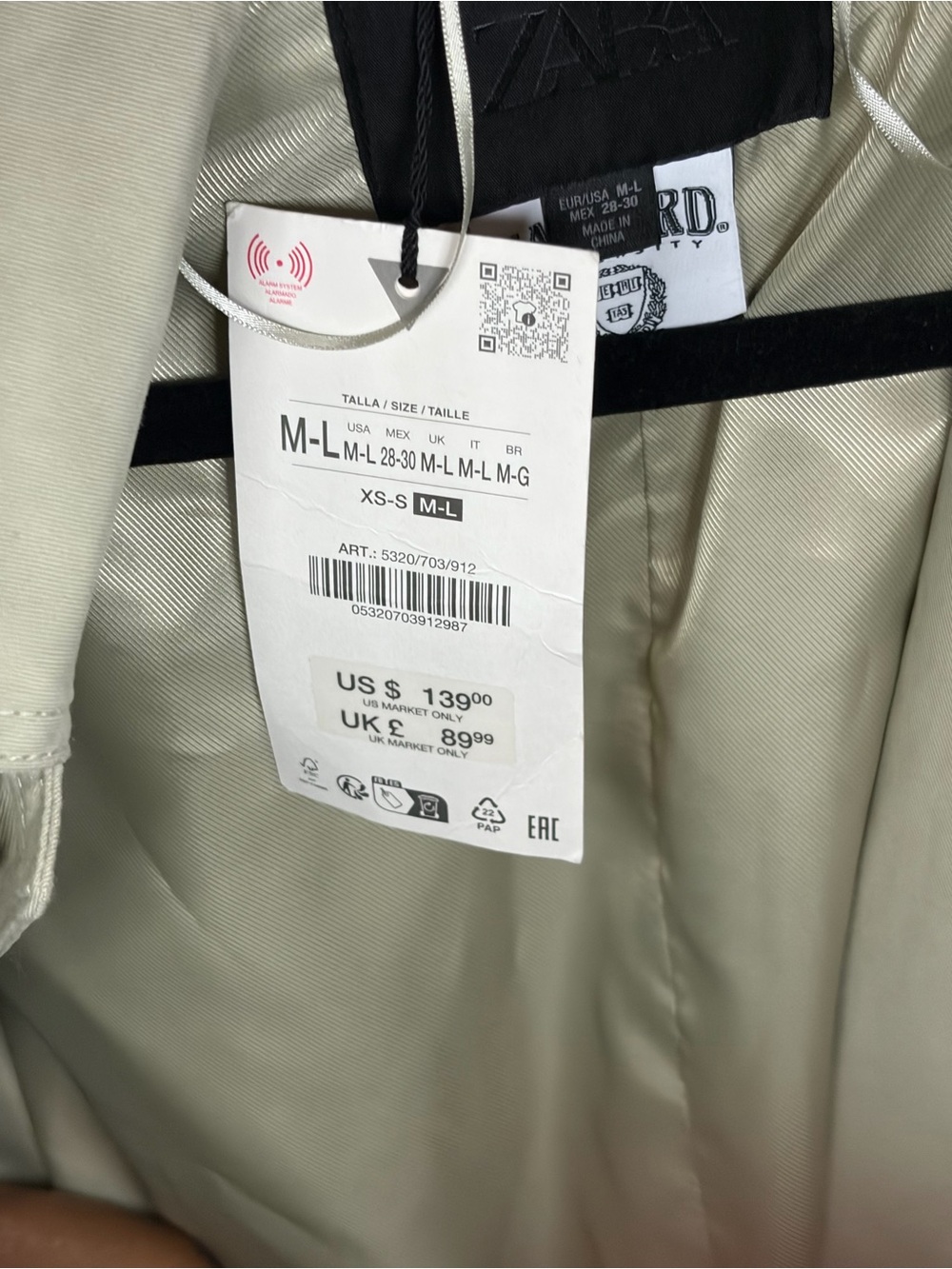 Zara Harvard Beige Scarf Trench Coat | Preppy Ivy League Quiet Luxury - Picture 4 of 7